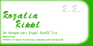 rozalia rippl business card